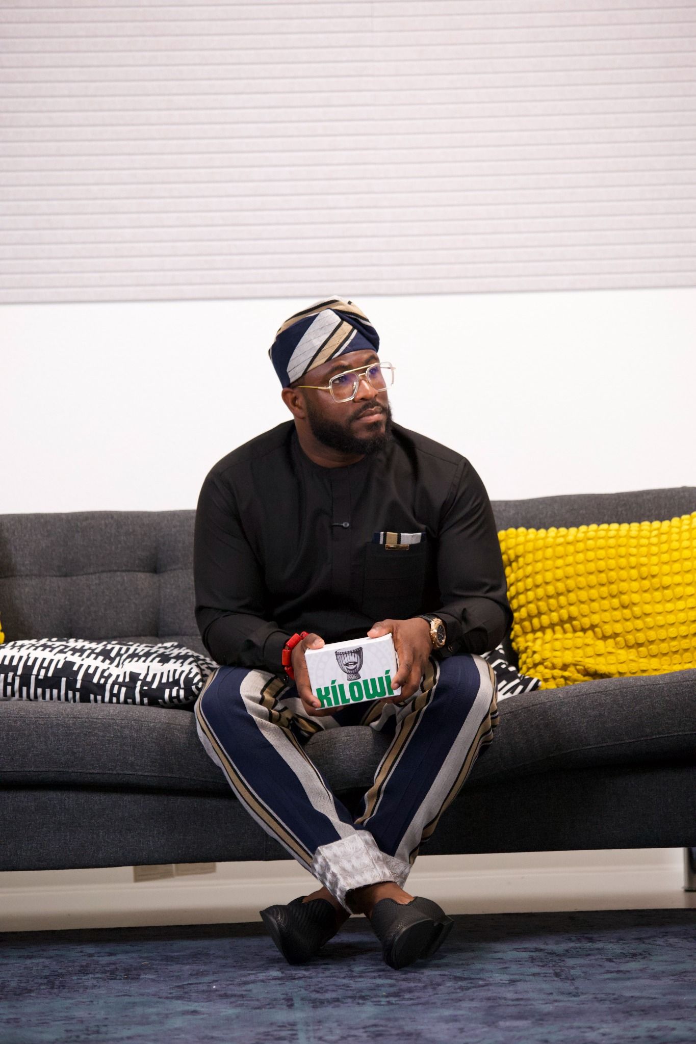 Isola SoGbede portrait in patterned attire